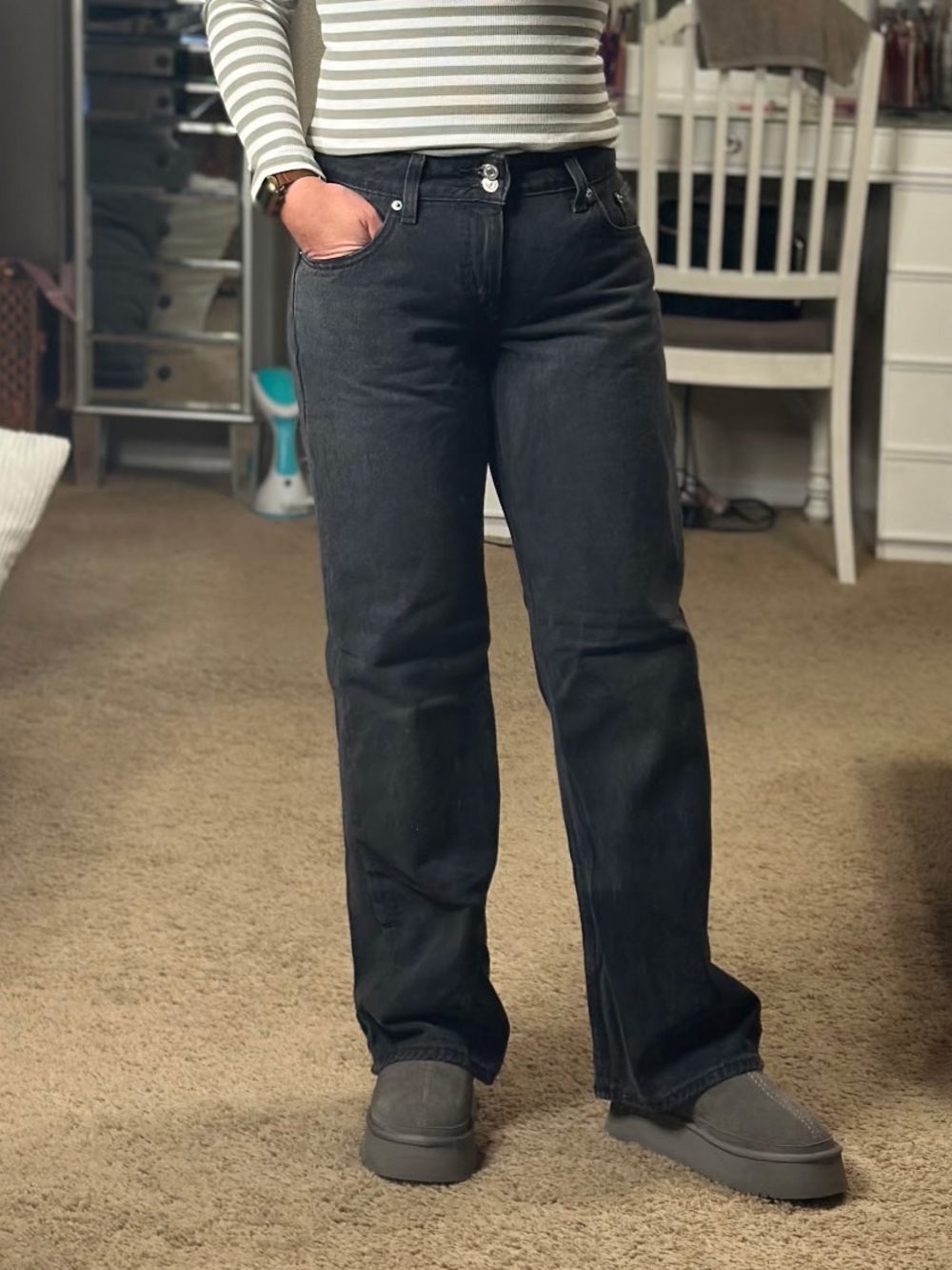 Levi's Women's Black Wide Leg Jeans